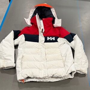 Helly Hansen Kids Puffer Jacket - Red, White, and Black